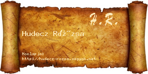 Hudecz Rózsa névjegykártya
