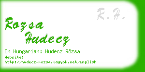 rozsa hudecz business card